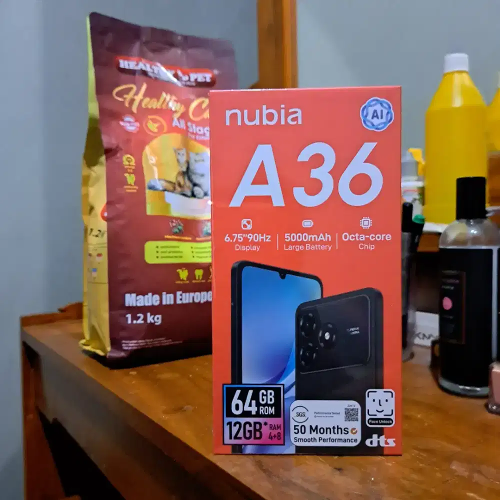 Nubia A36 4/64 Baru garansi 1 tahun 
Jual 950 pas aja
Lokasi semarang
