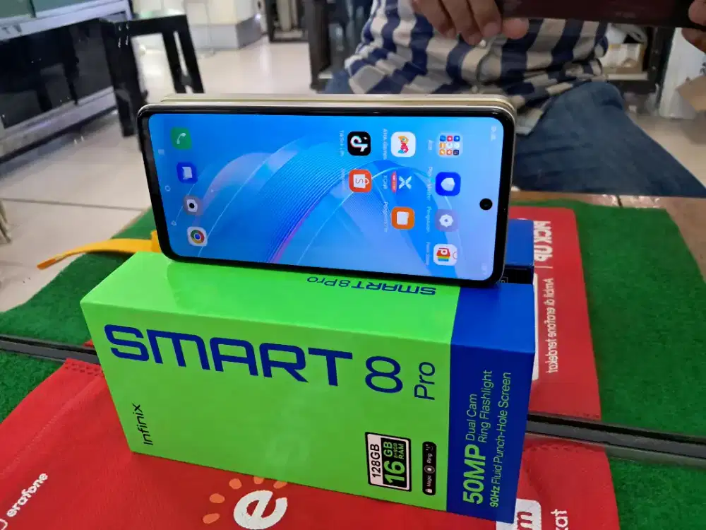 INFINIX SMART 8 PRO Ram 8/128 gb mulus no minus lengkap