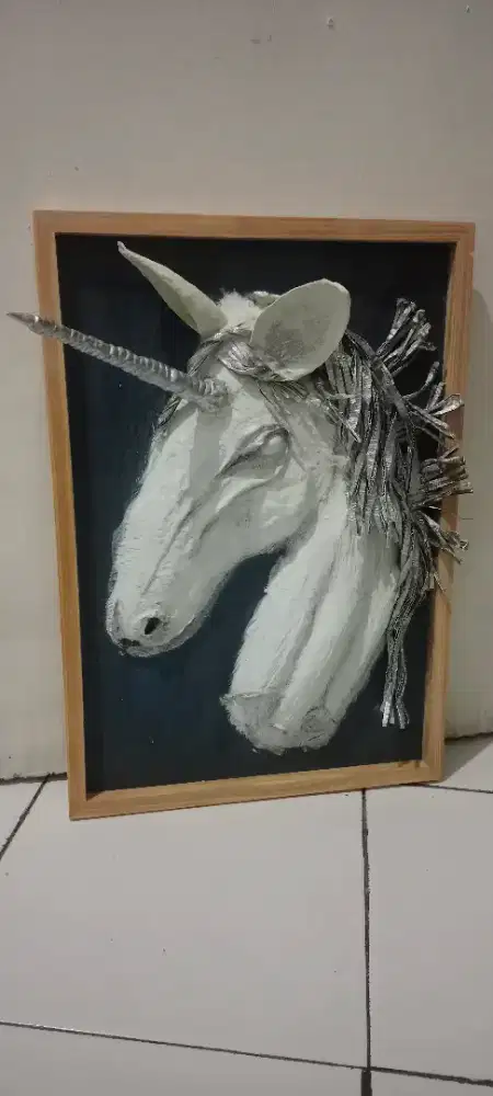 Lukisan futuristik 3D unicorn