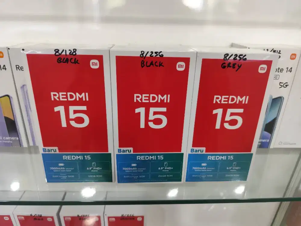 NEW XIAOMI REDMI 15 SERIES. SEGEL GARANSI RESMI. FREE CASING.HRG PROMO