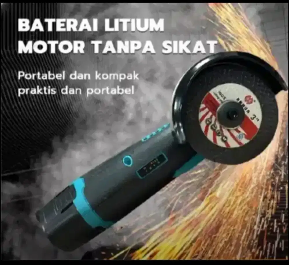 3 inch gerinda tangan listrik baterai cordless