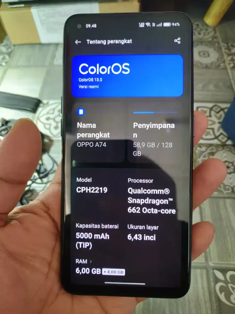 Oppo A74 4G+ Ram 6+6/128 Gb