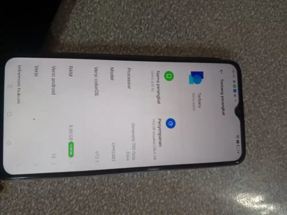 Oppo A78 5g ram 8/ 256
