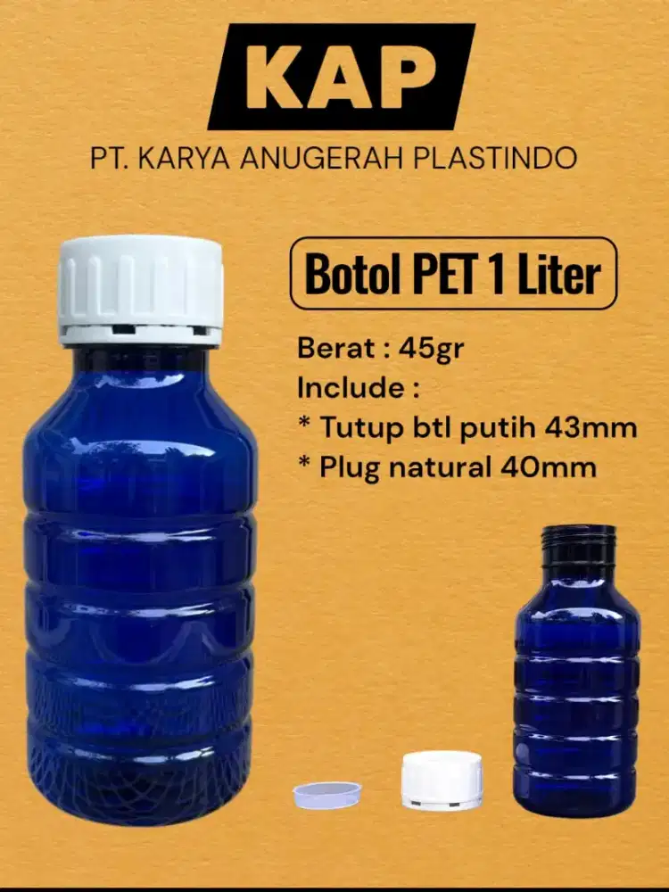 Jual Botol Plastik Biru 1 liter