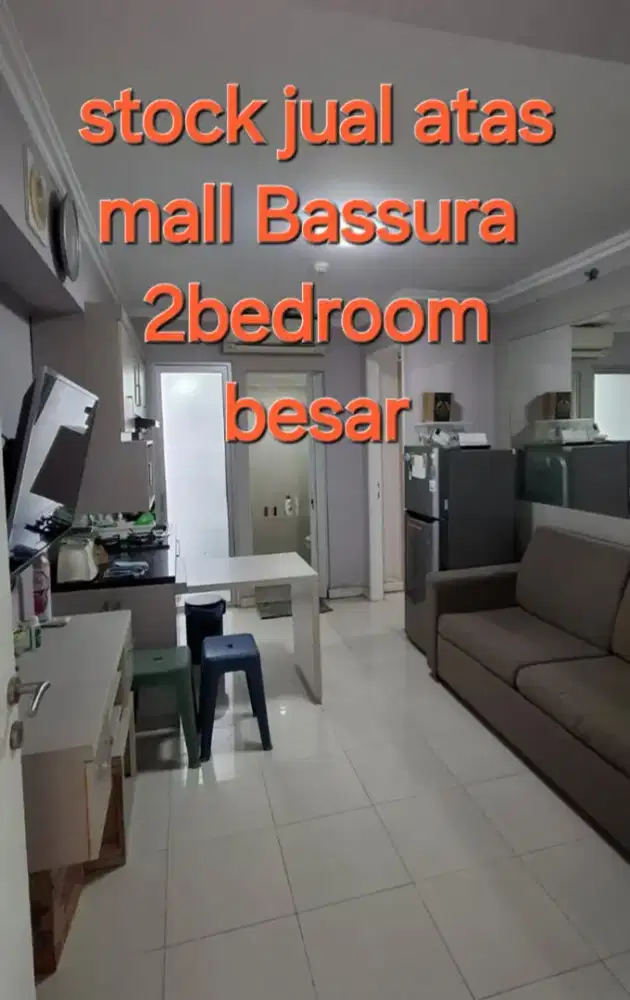Di jual BU unit typr 2bedroom besar atas mall Bassura Sudah SHM