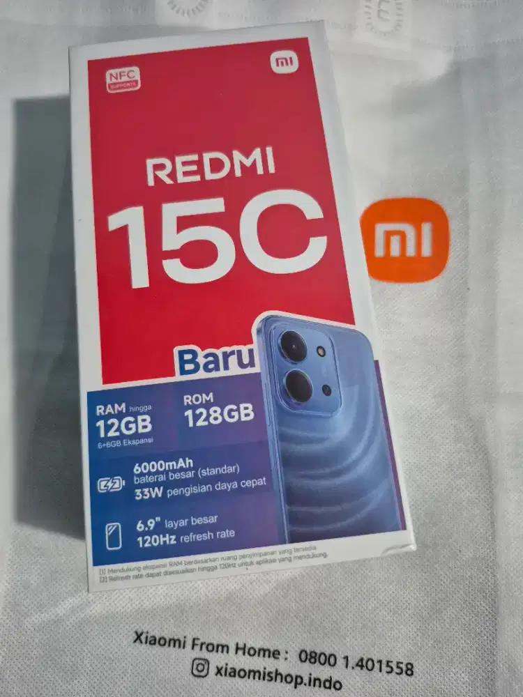 Xiaomi Redmi 15C 6+⁶/128GB Warna Biru