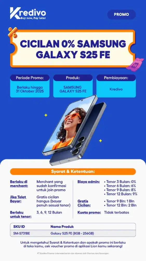 Cicilan Samsung galaxy S25FE