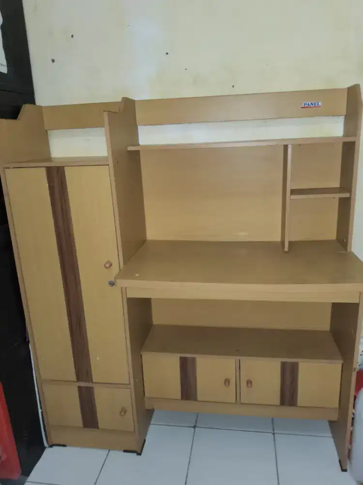 Dijual Meja Belajar + Lemari Multifungsi Modern & Kokoh