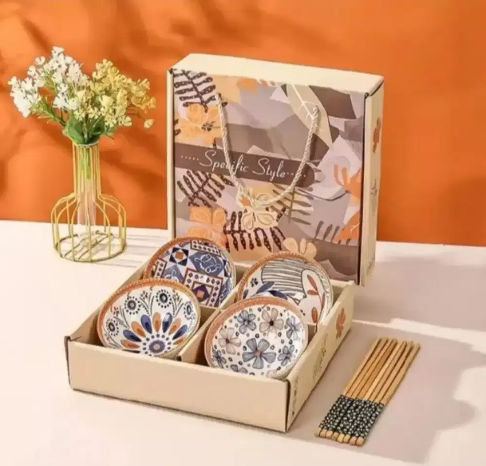 Mangkok keramik / kado pernikahan / hampers lebaran murah meriah