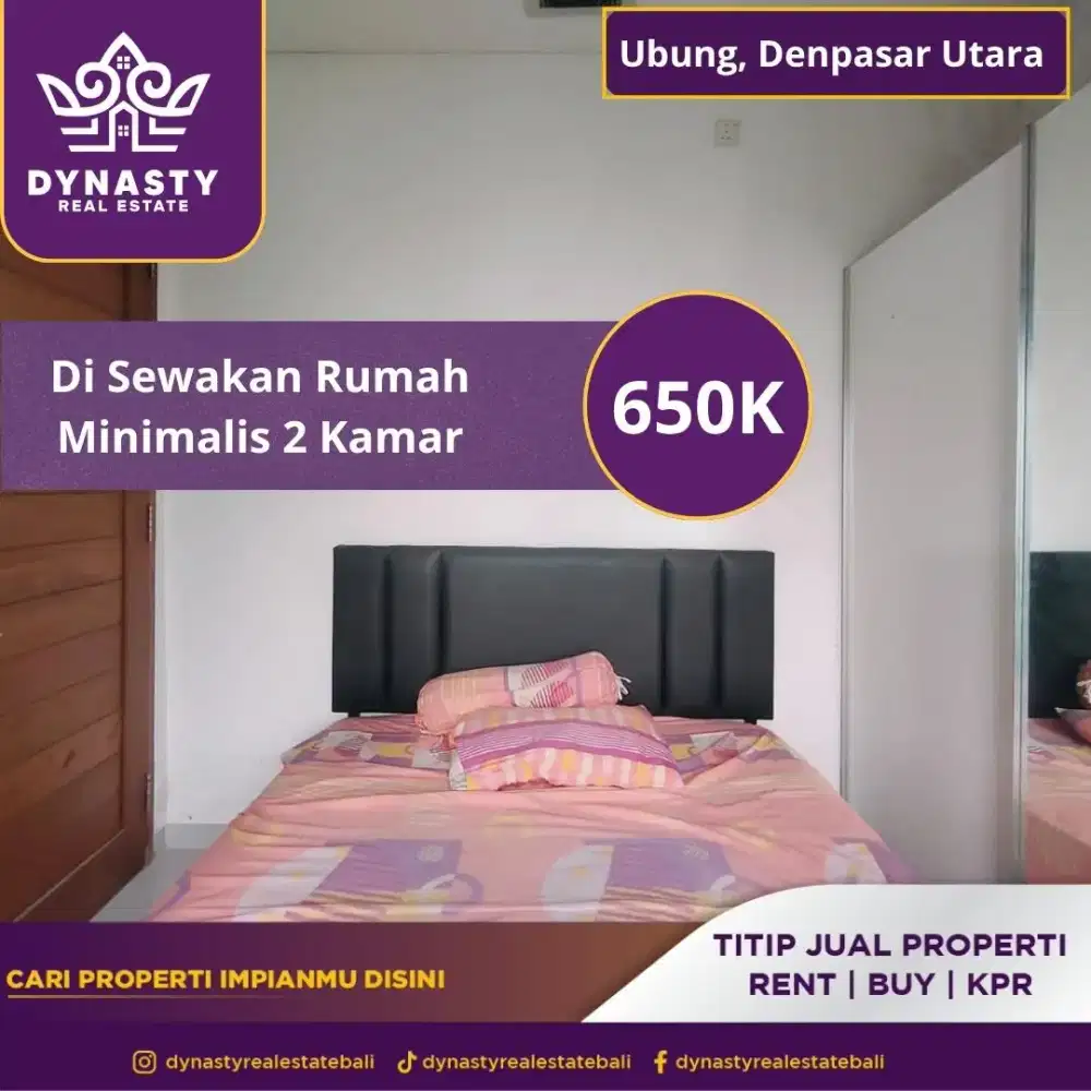 Sewa rumah minimalis lokasi strtaegis di denpasar