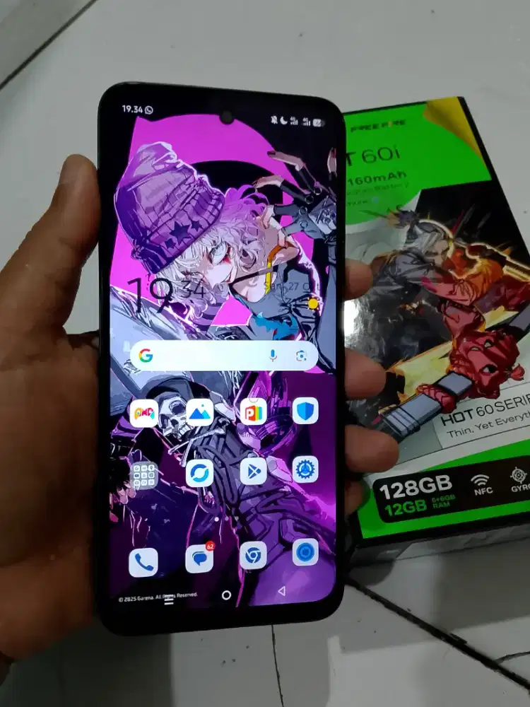 Infinix hot 60i ram 6/128 Nfc fullset nominus game libas siaap pakai