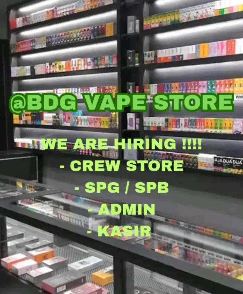 Modern Vape Store membutuhkan Crew Store