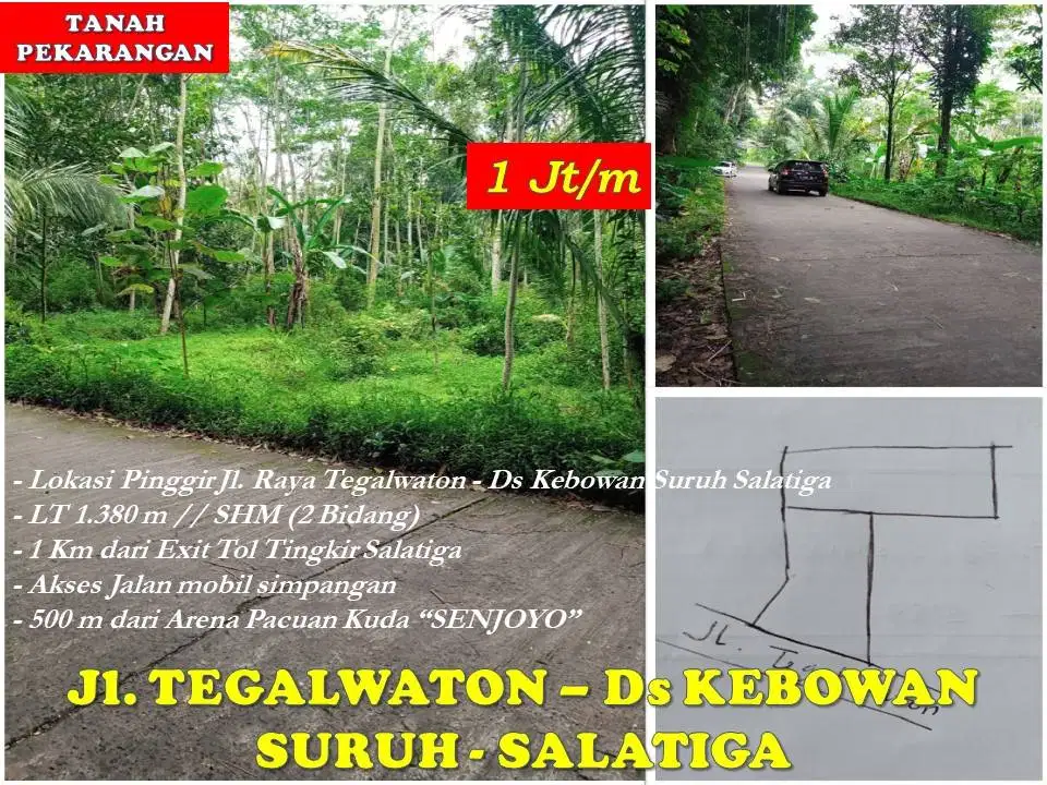 Tanah Pekarangan di Tingkir Salatiga (Zona Kuning)