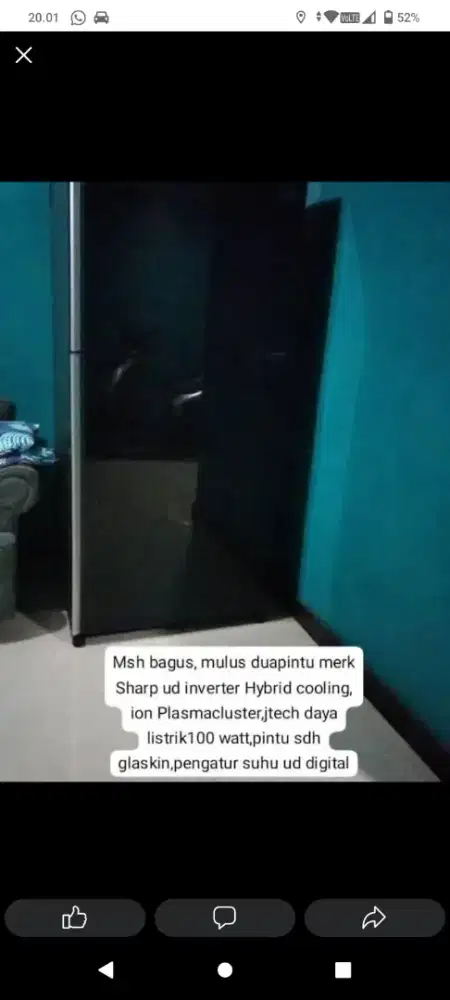Kulkas Sharp id inverter hybrid
