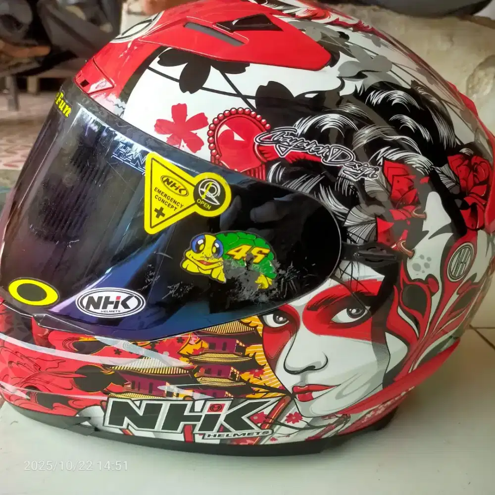 Jual helm fullface rx9 motif Geisha