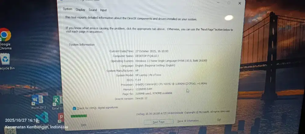 Laptop merk 'HP'. Laptop 14s-cf1047TU