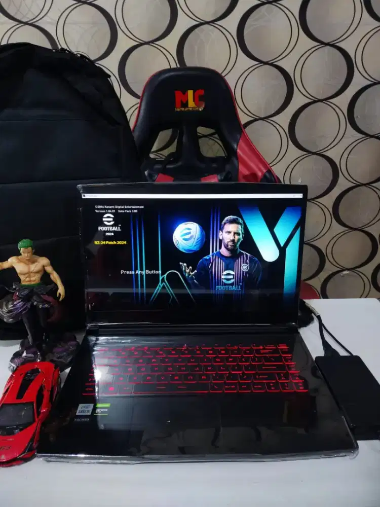 MSI GF63 GEN 10 RAM 16GB SSD+HDD Dual VGA Nvidia GTX Siap editing