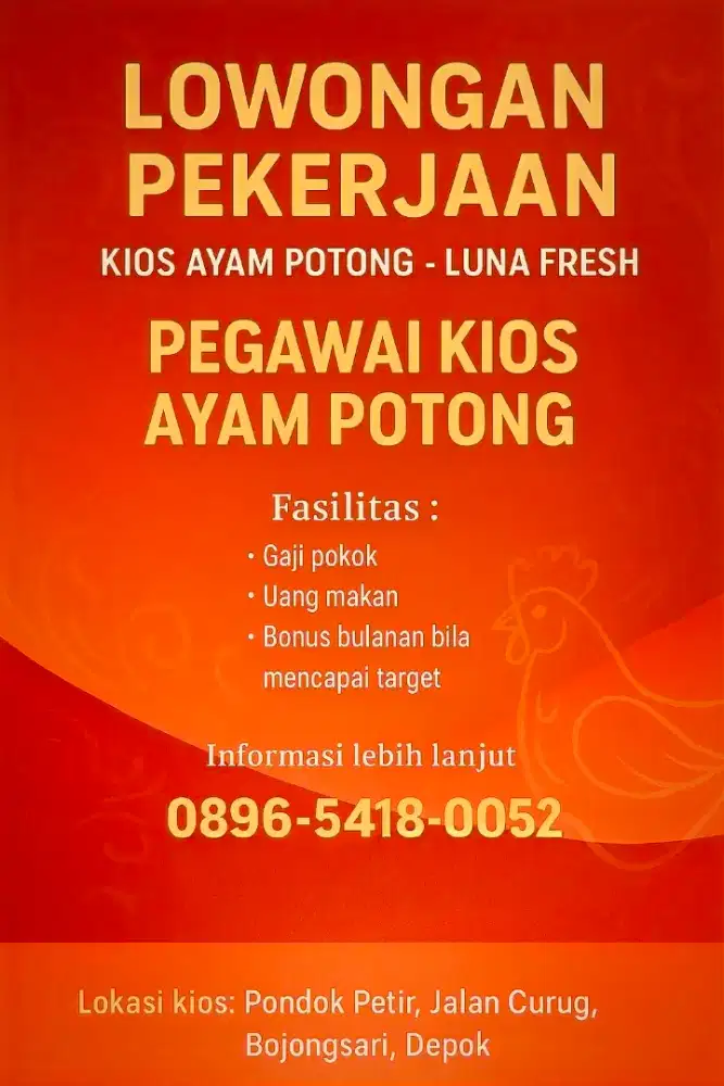 Penjaga kios ayam potong