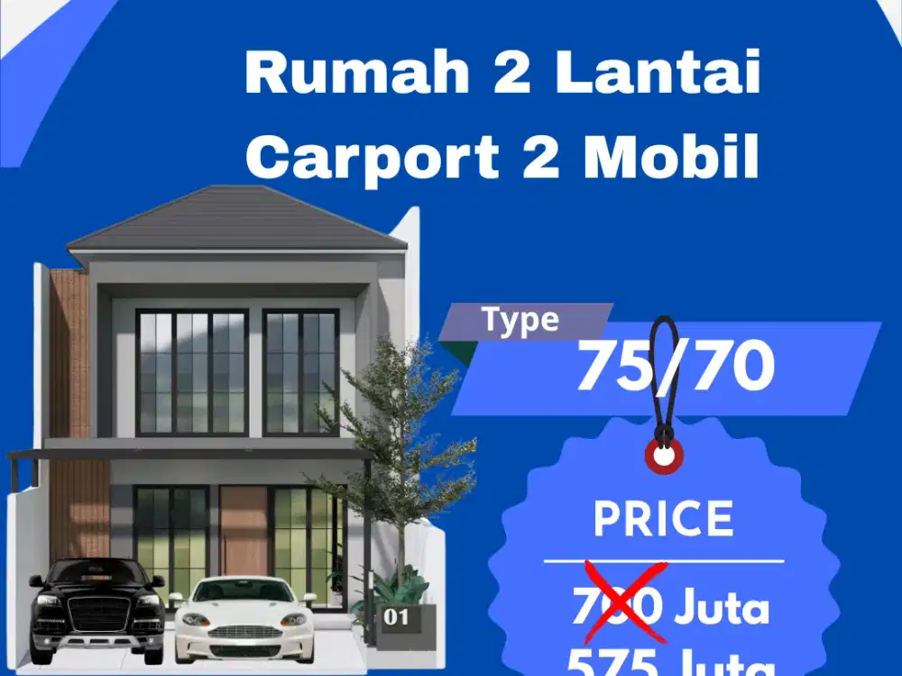 Rumah Cantik Colomadu 2 Lantai 2 Carport Mobil