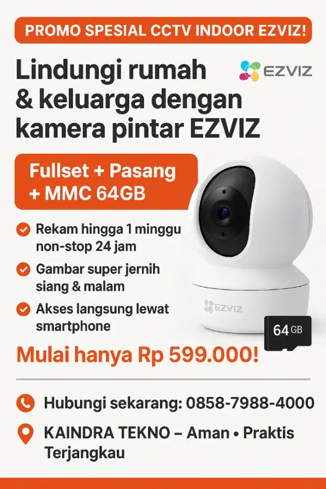 CCTV EZVIZ Indor Include Pemasangan