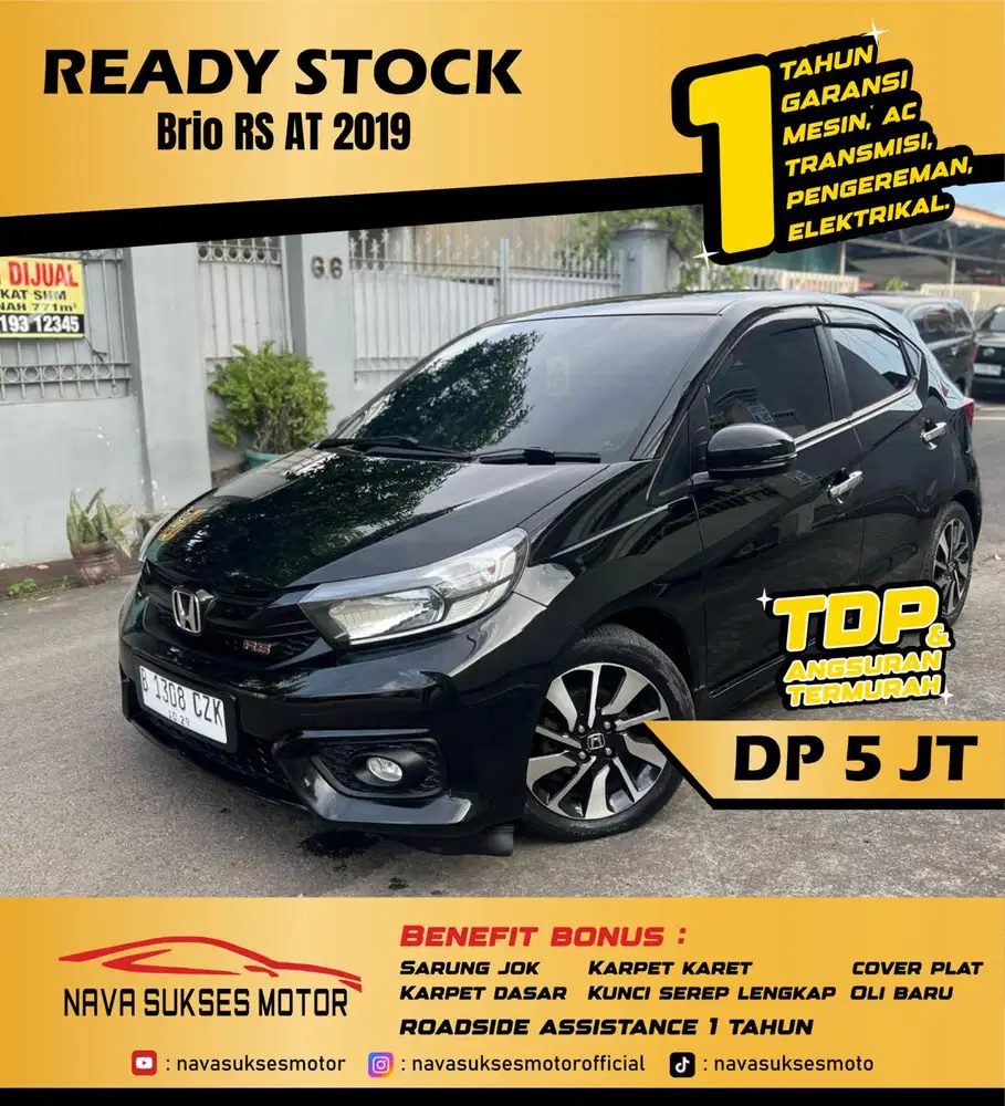 TDP 5 JUTA - BRIO RS AT 2019