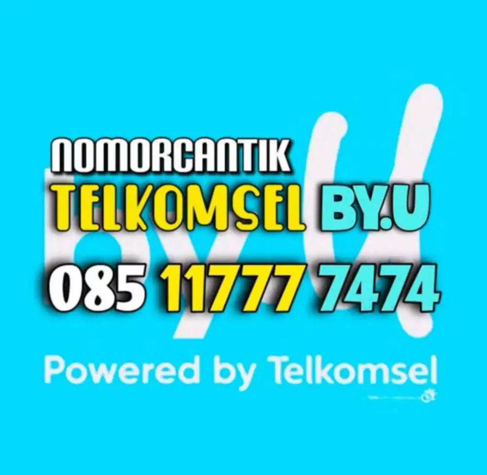 (bisa COD) Nomor CANTIK kartu TELKOMSEL By.U Kuarted 7777474 #07
