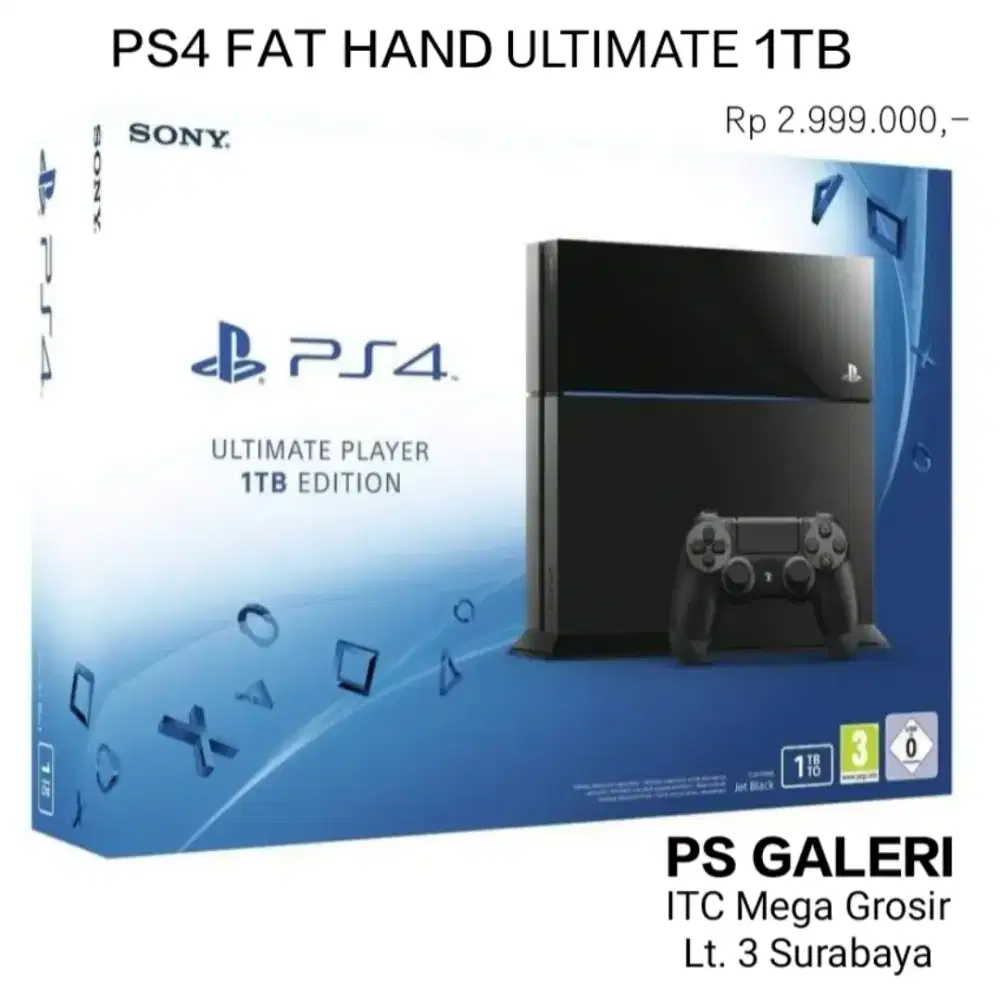 PS4 FAT HAND ULTIMATE HDD 1TB FULL GAME PROMO 11-11