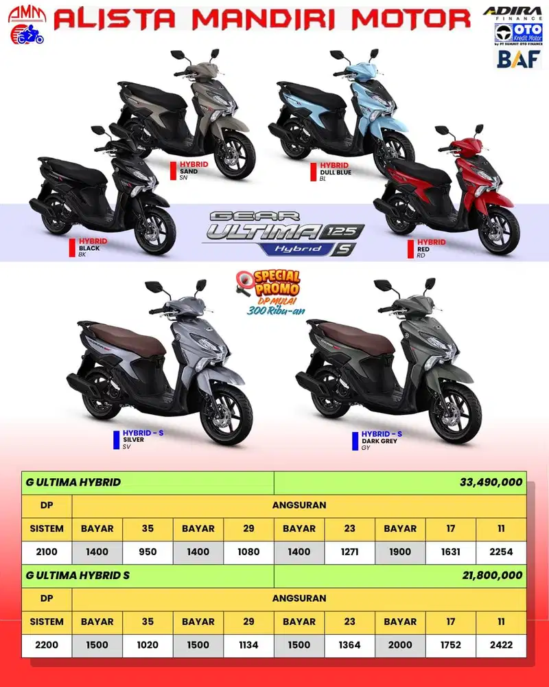 [Motor Baru] PROMO DP YAMAHA GEAR ULTIMA 2025
