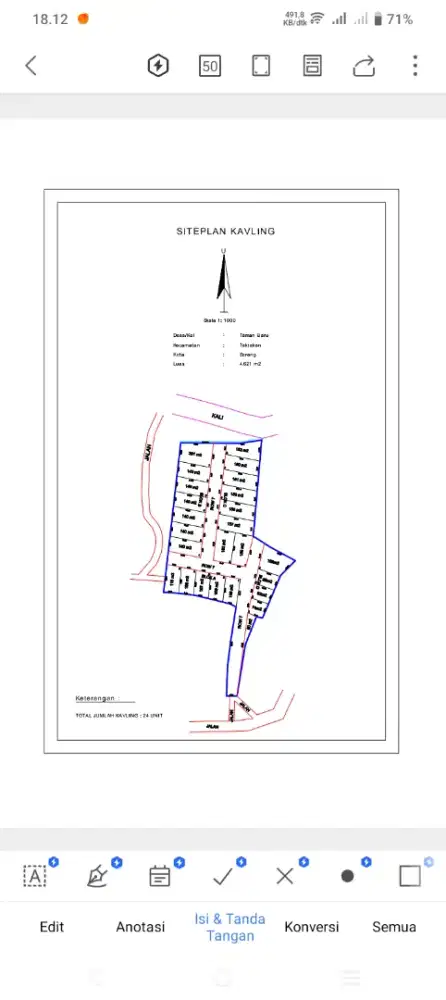 Jual Tanah kavling di taman baru kopasus kemeranggen