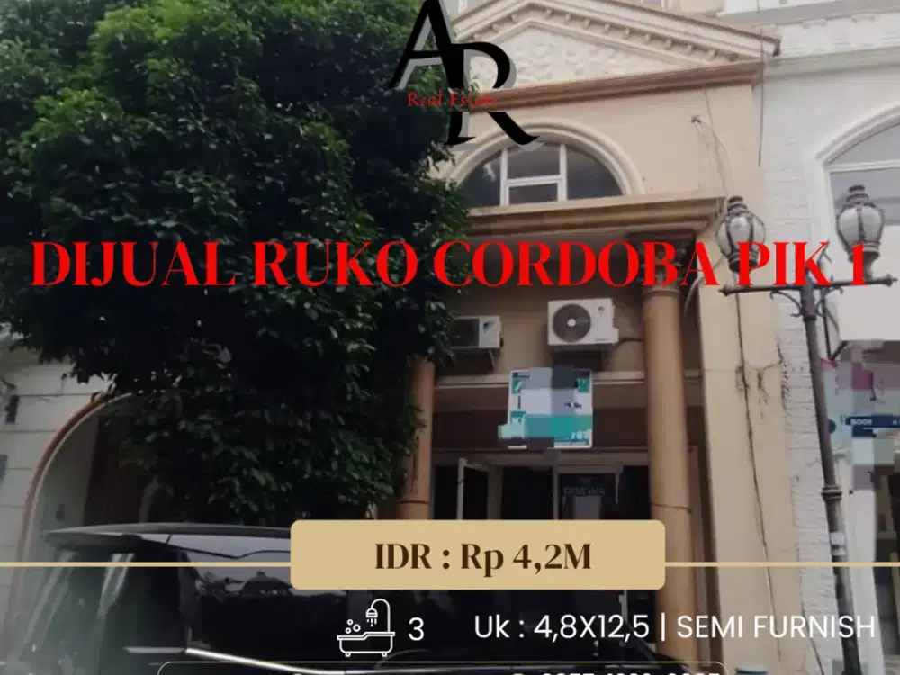 Dijual atau disewa cepat ruko cordoba pik 1