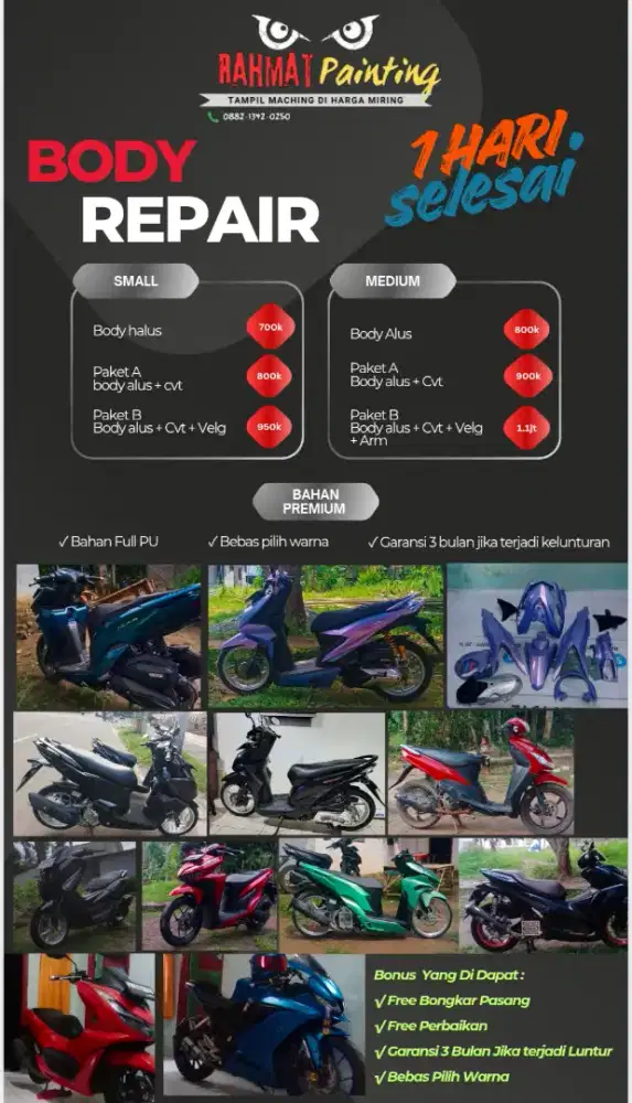 Repaint body motor