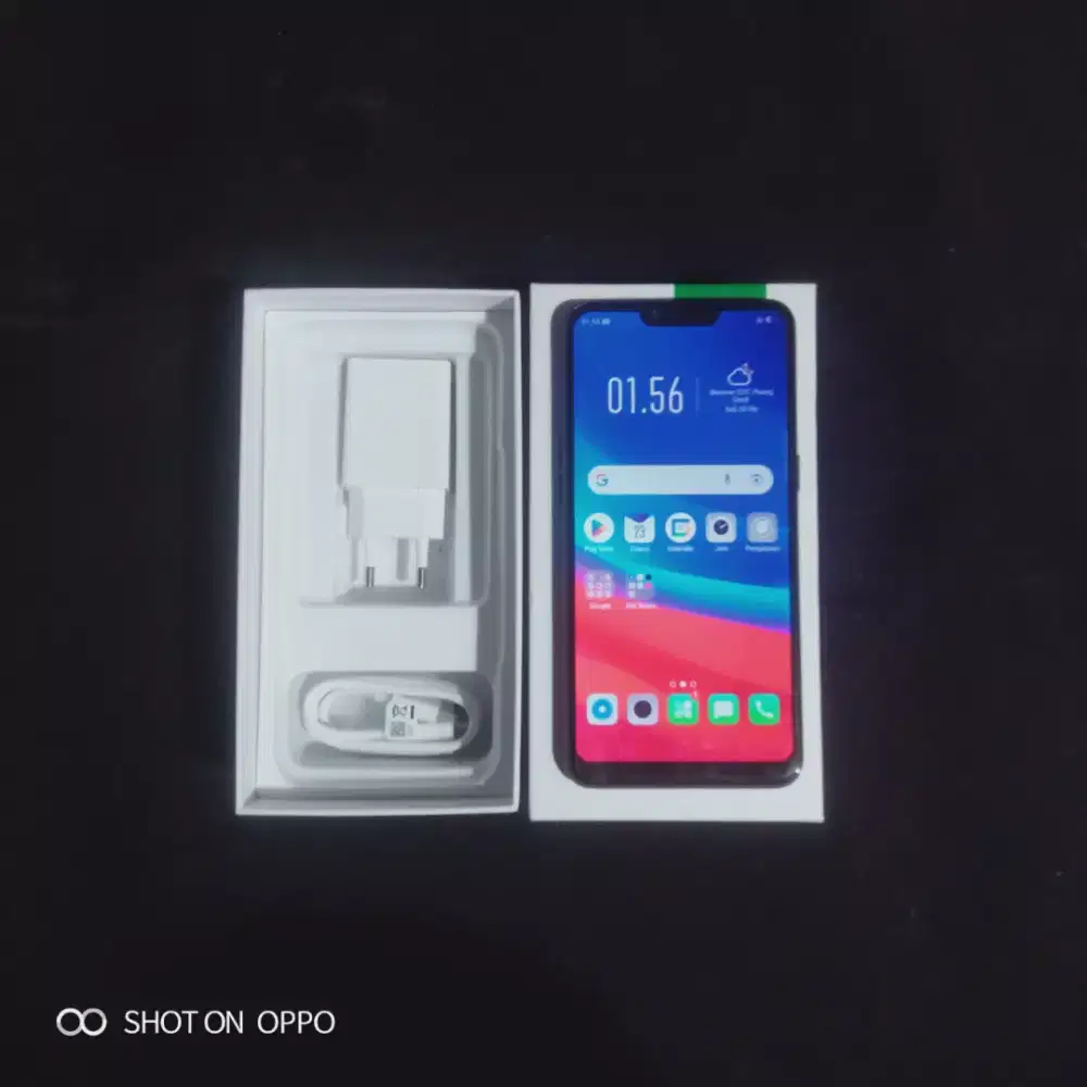 oppo a3s ram 6gb • 128gb hitam barang mulus  .