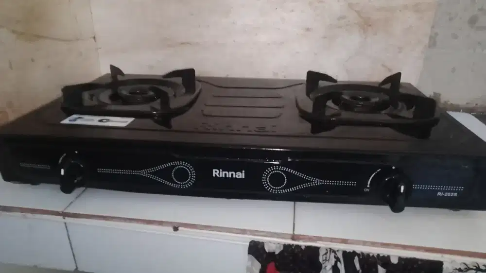 Kompor rinnai 2 tungku RI 202 S SUN BURNER + selang & regulator