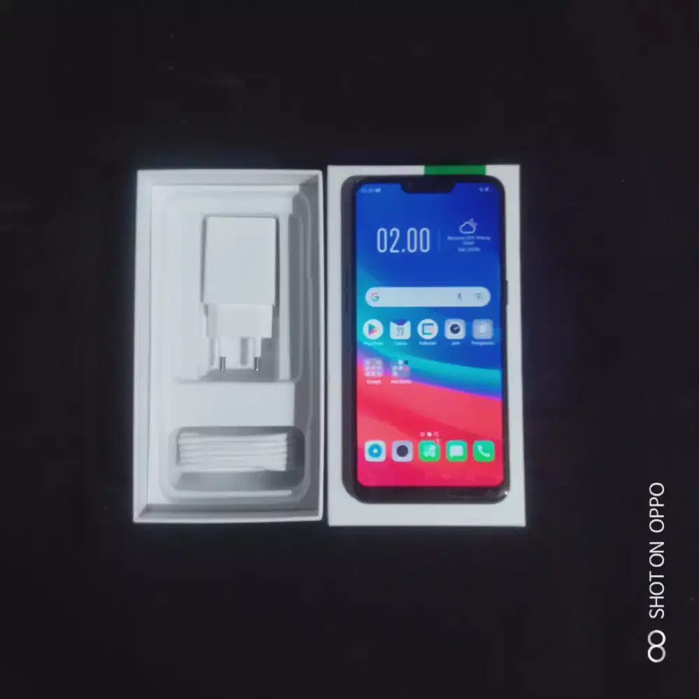 oppo a3s ram 6gb • 128gb hitam barang mulus  ..