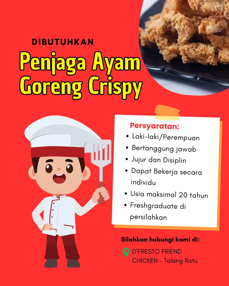 Penjaga Kios Ayam Goreng