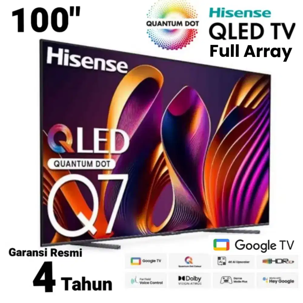 TV Hisense QLED 100 UHD 4K 100Q7N Google TV  Dolby Vision IQ GoogleTV