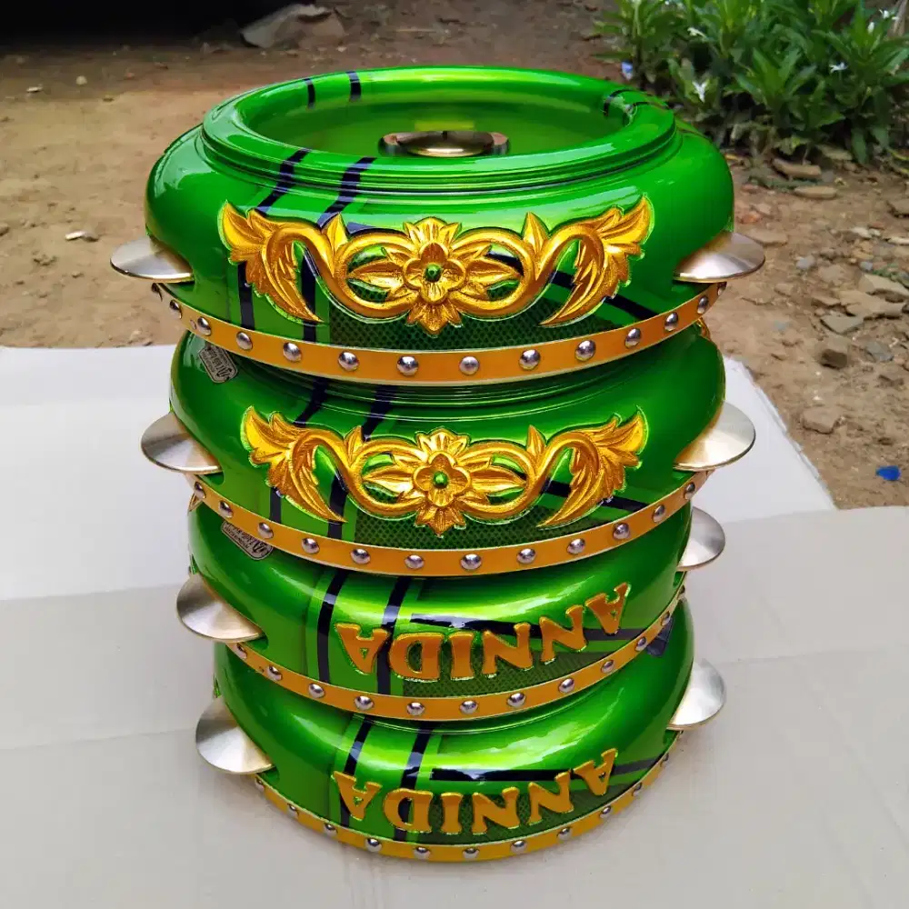 Rebana Hadroh Terbang ukir castem ukur 30cm