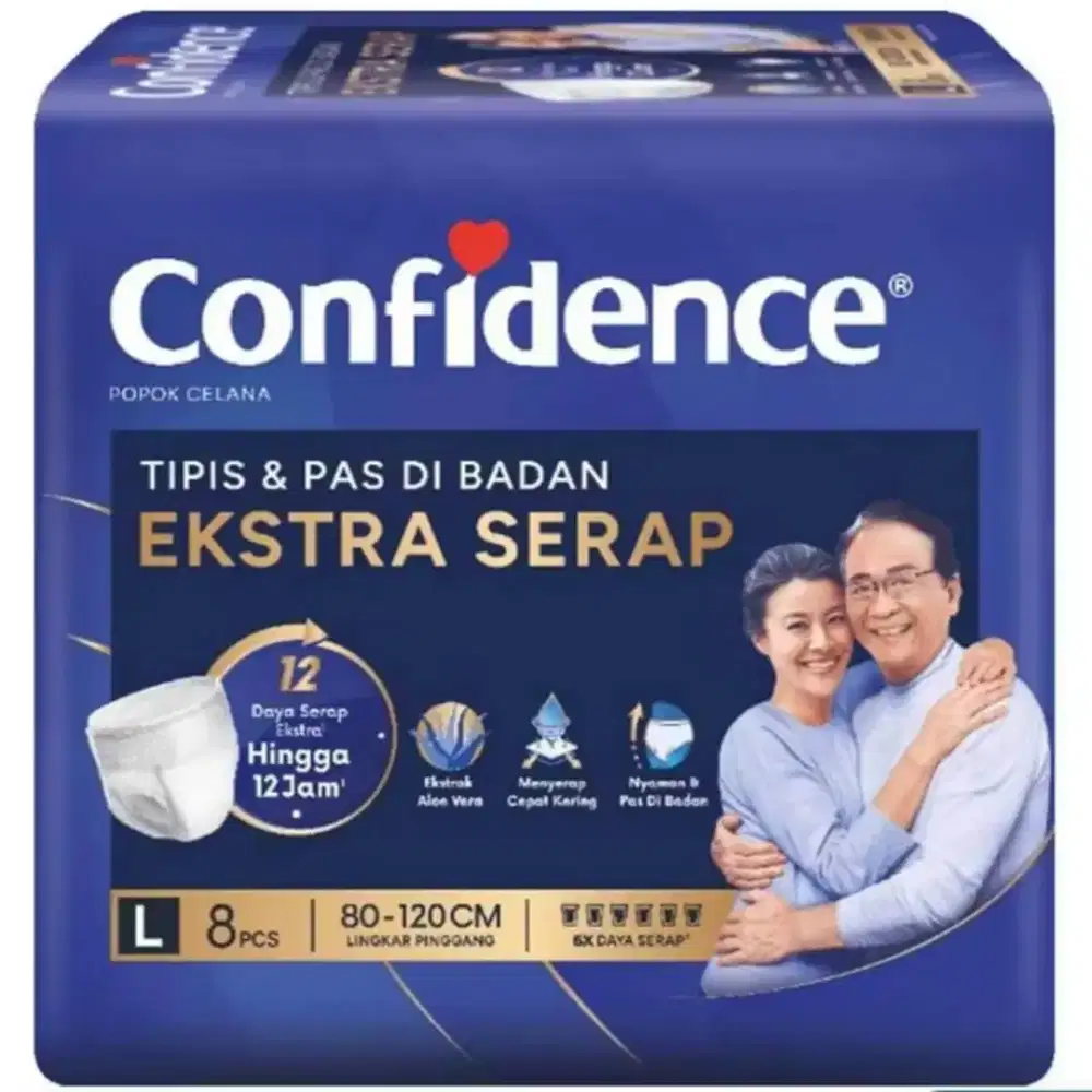 Confidence Pants Popok Celana Ekstra Serap Ukuran L isi 8 pcs