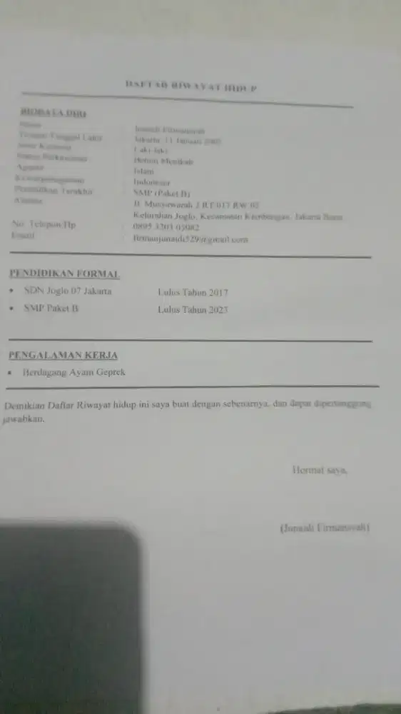 Mencari kerjaan