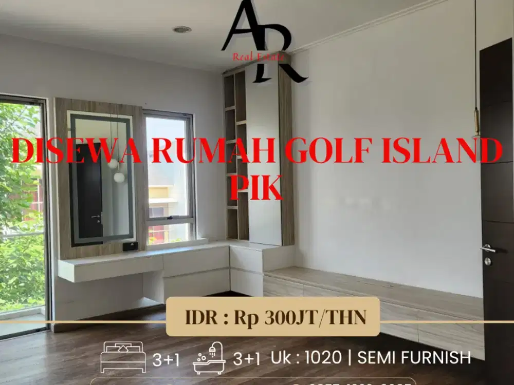 Disewakan cepat rumah golf island pik
