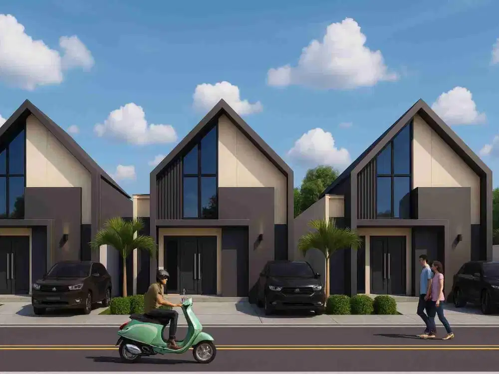 Rumah skandinavian mezzanin surat SHM lokasi Depok
