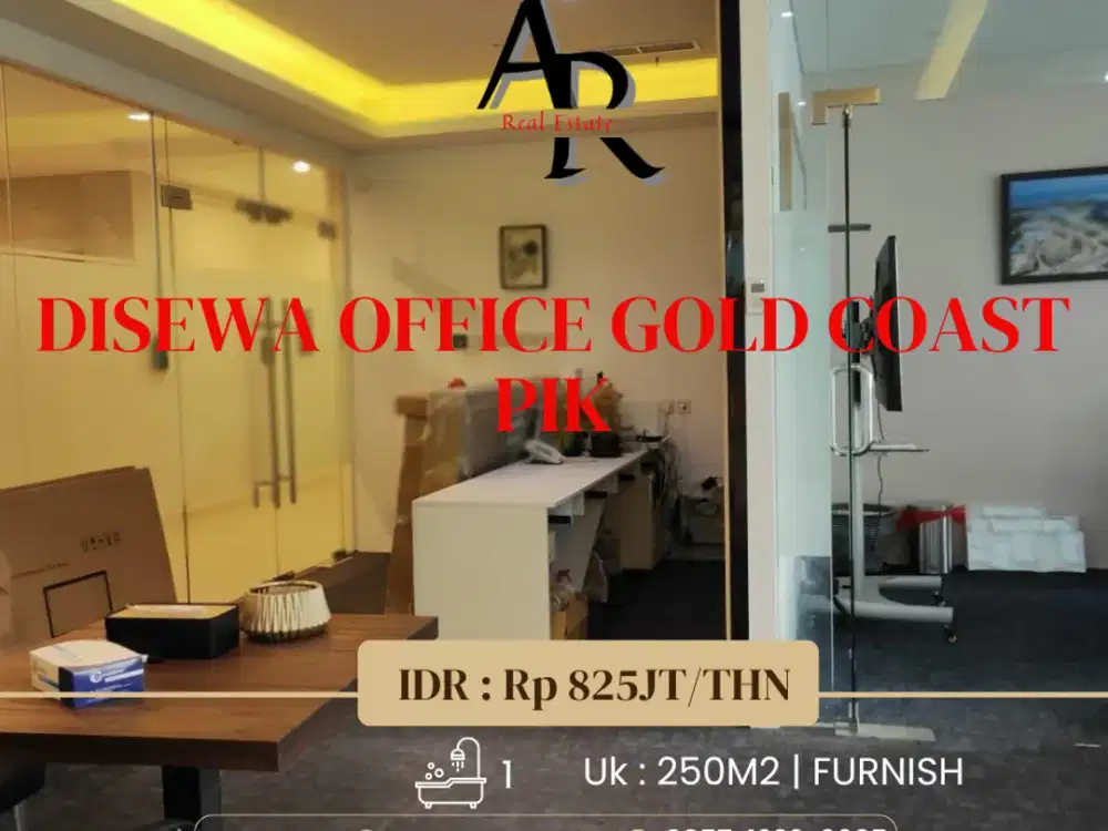 Disewakan office gold coast pik