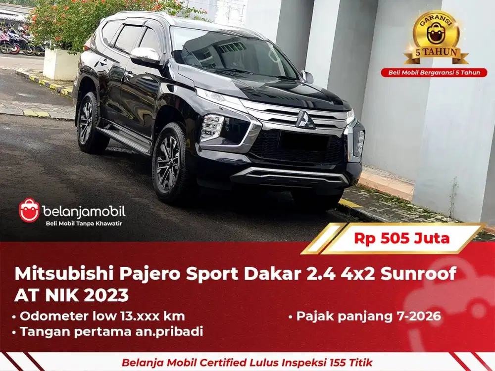 [ GARANSI 5TH ] Mitsubishi Pajero Sport Dakar 2.4 4x2 AT 2023 2024