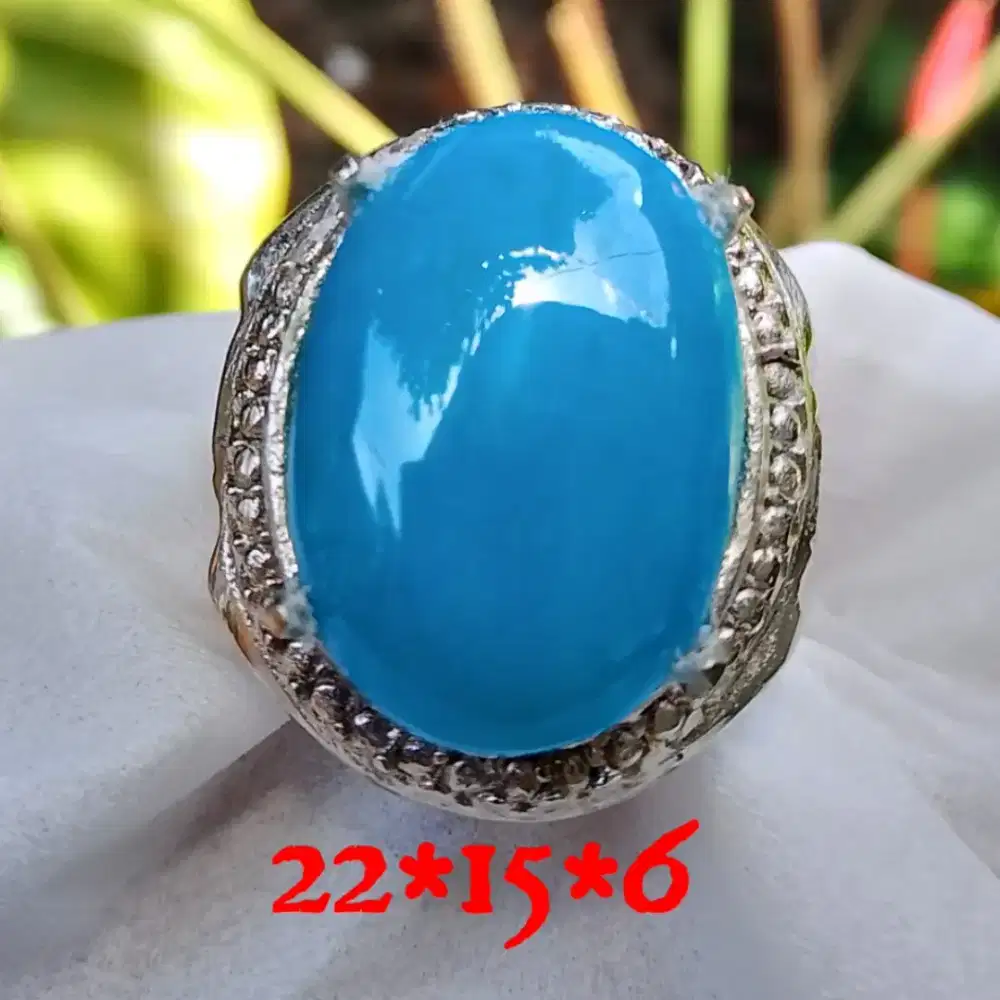 Natural bacan Doko bluish dim 22*15*5/6 ring alfaka bonus net harga