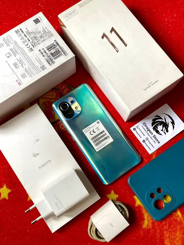 Xiaomi 11 8/256 Horizon Blue Garansi Resmi Fullset Mulus