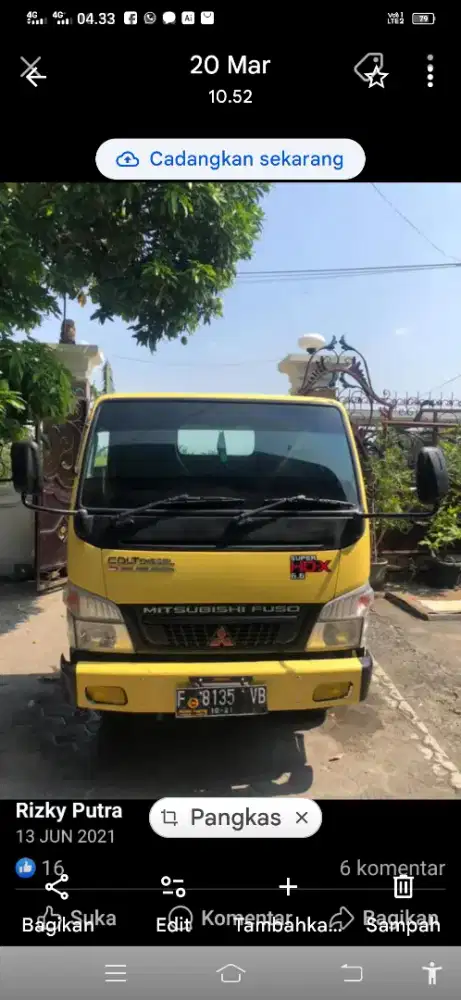 Canter hdx th 2015 tanpa bak