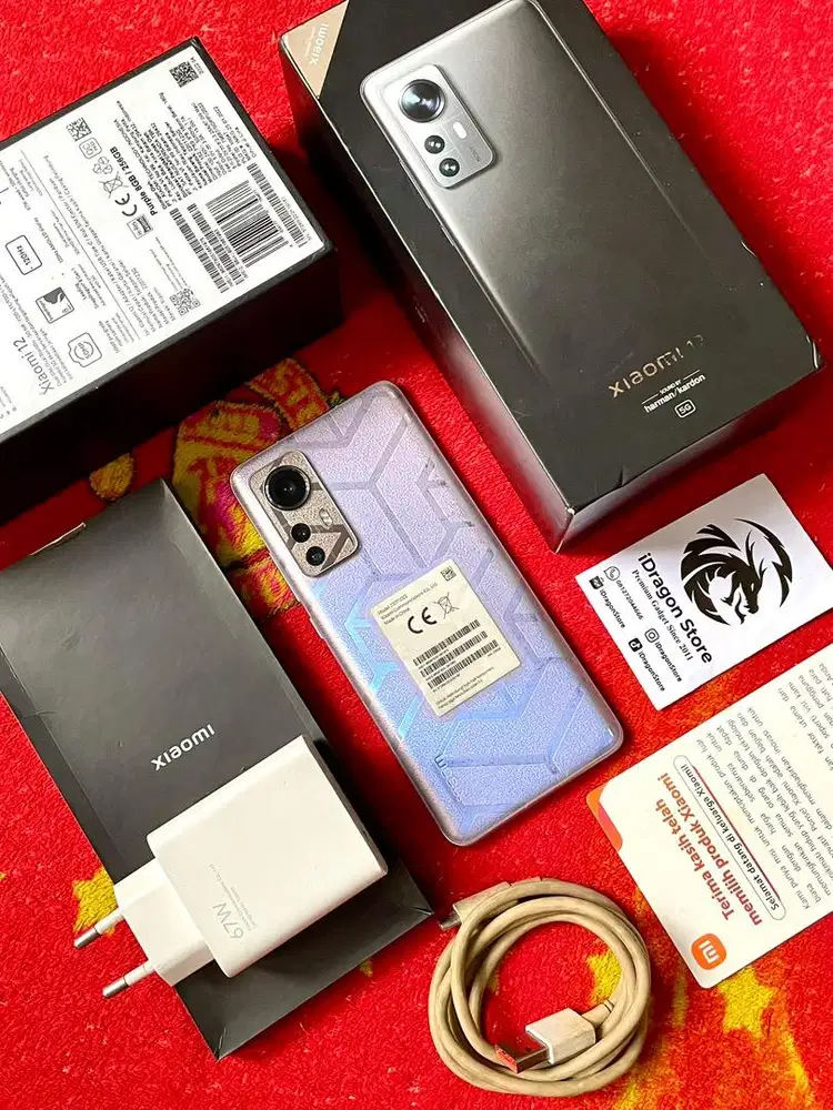 Xiaomi 12 5G 8/256 Purple Garansi Resmi Fullset Mulus