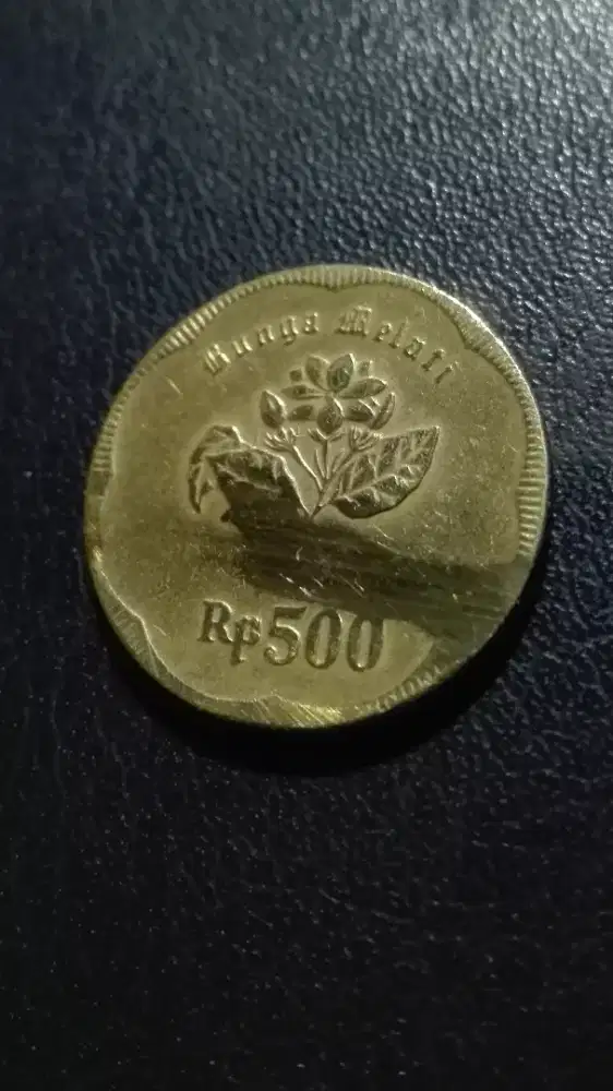 Misprinted Coin Melati 500 Tahun 1992. lp.