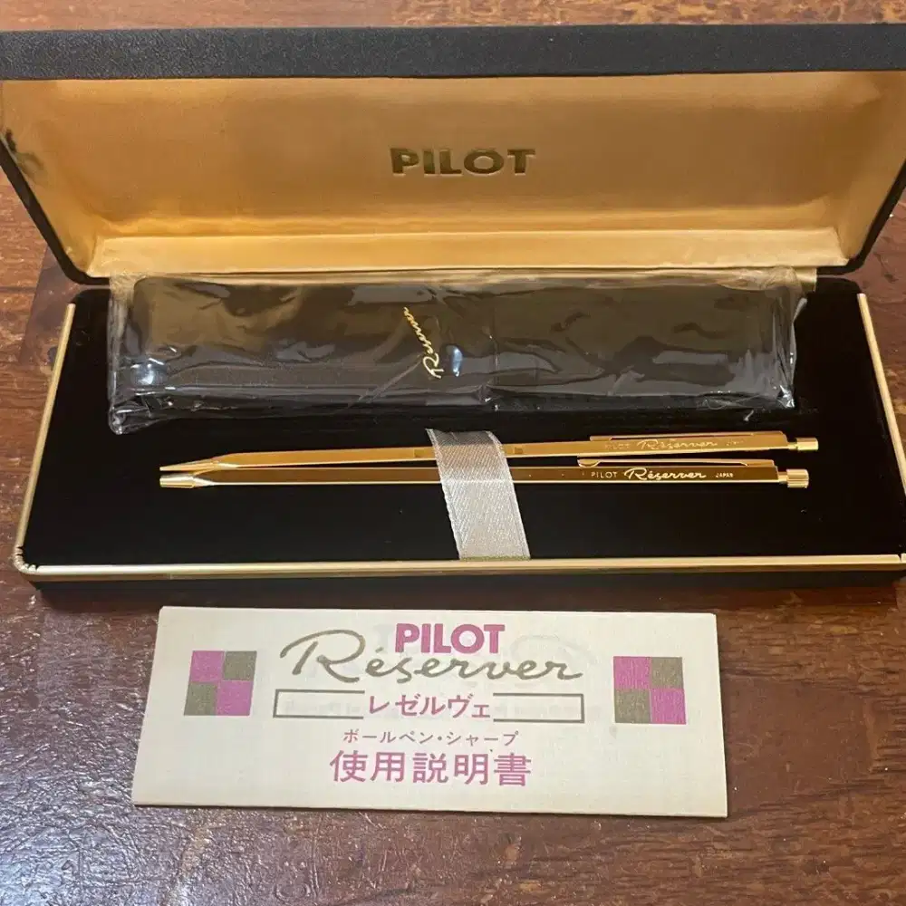 Pilot Reserver Gold Ballpoint Pensil Mekanik Pulpen Mewah Antik