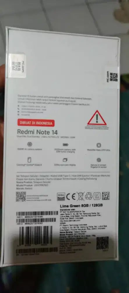 REDMI NOTE 14 4G 8/ 128 ( HP BARU, MASIH SEGEL DUS )